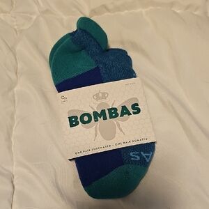 Bombas Blue and Green Athletic Socks